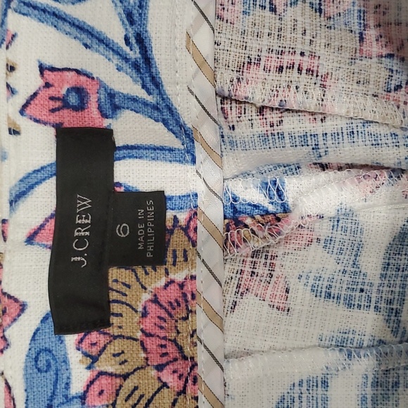 J.crew floral crop vacation pants size 6 - Picture 4 of 16